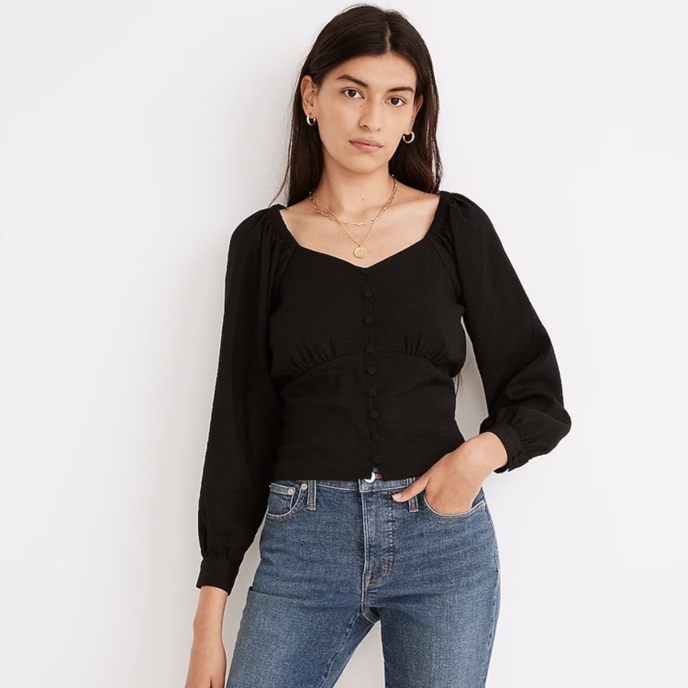 Madewell Preston Puff-Sleeve Top